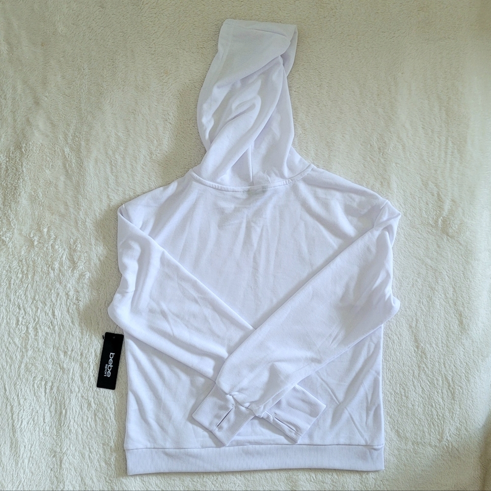 bebe Sport⛹️ "Neon Lites" Pullover Hoodie with Thumb👍 Holes - NWT - Picture 2 of 16